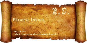 Misera Dénes névjegykártya